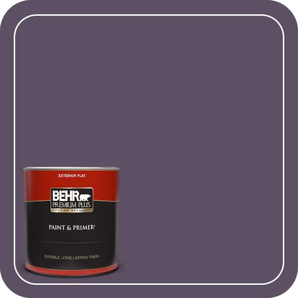 BEHR PREMIUM PLUS 1 qt. #660F-7 Napa Grape Flat Exterior Paint & Primer