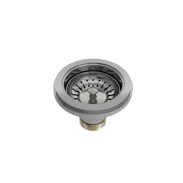 BOCCHI Stainless Steel Sink Strainer for Fireclay Kitchen Sinks in Chrome
