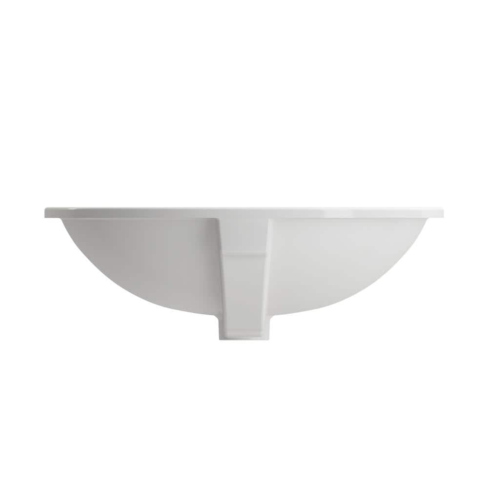 Parma 22" White Ceramic Undermount Oval Bathroom Sink