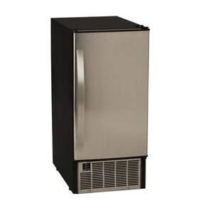 15 in. Wide 50 lb. Built-In Ice Maker in Stainless Steel and Black