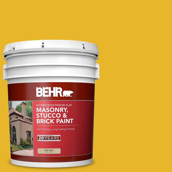 5 gal. #OSHA-6 OSHA SAFETY YELLOW Flat Interior/Exterior Masonry, Stucco and Brick Paint