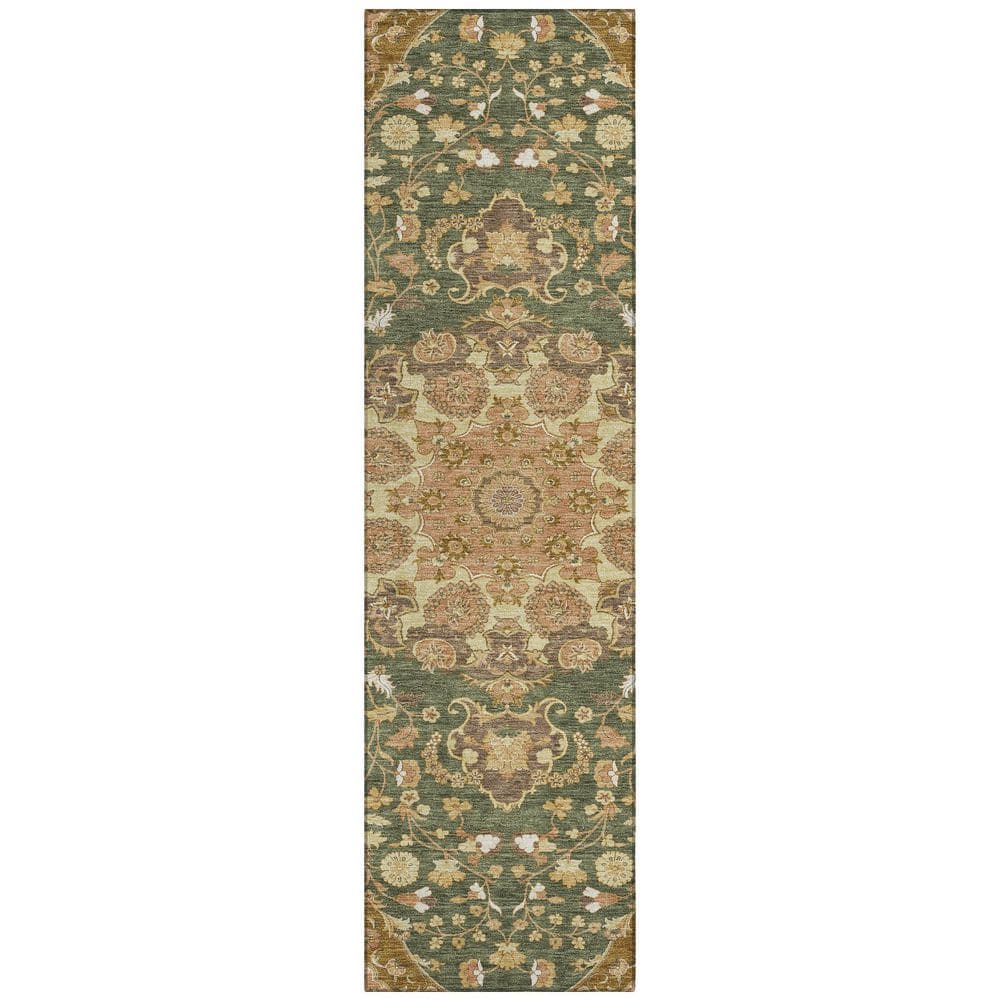 Chantille Machine Washable Indoor/Outdoor Abstract ACN2611 Olive 2 ft. x 7 ft. Runner Rug price history on PriceWatchPro