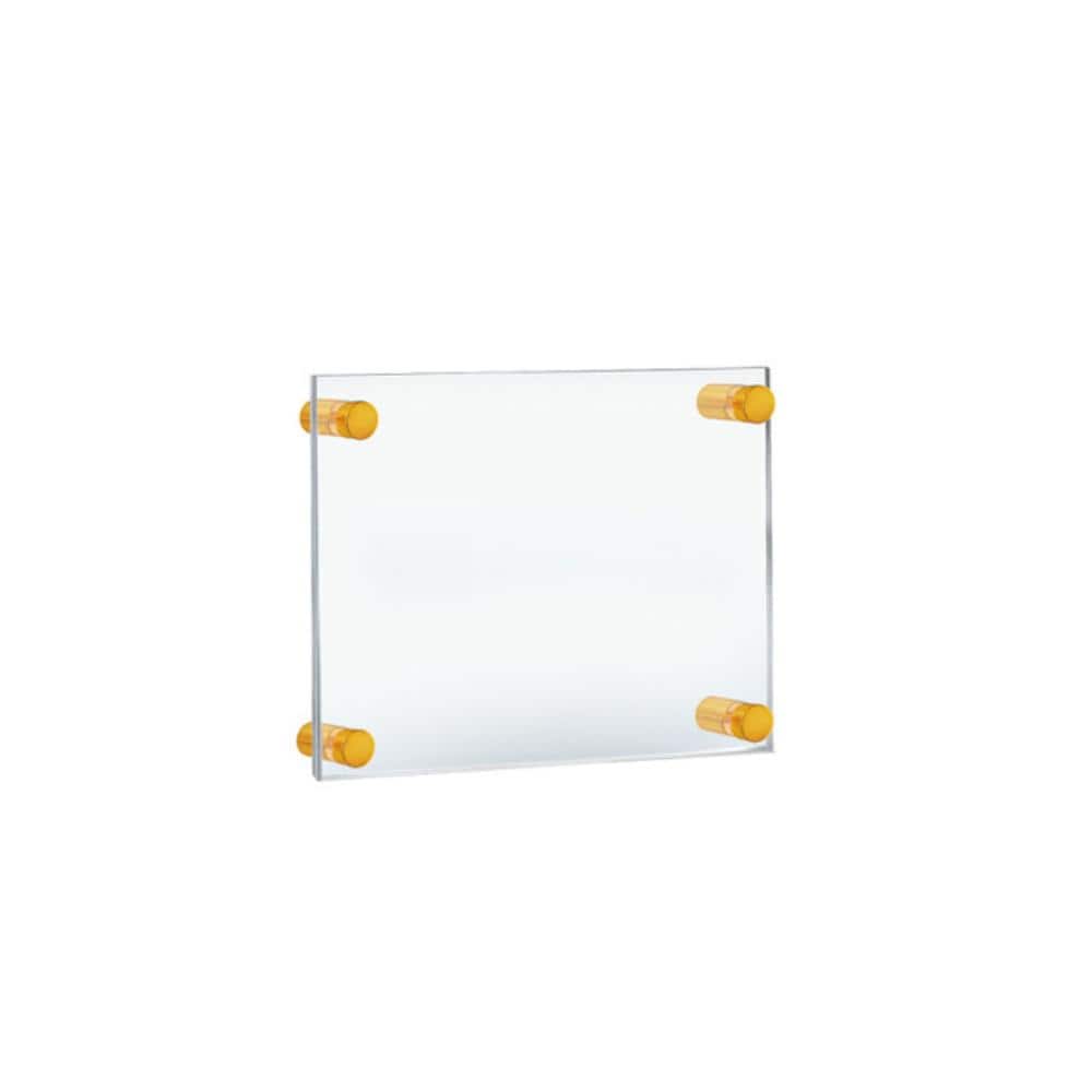 "Floating Acrylic Wall Frame with Black Stand Off Caps: 8.5"" x 5.5"" Graphic Size, Overall Frame Size: 12.5"" x 9.5""" price history on PriceWatchPro