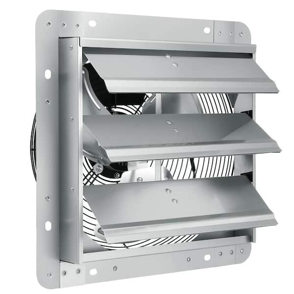 12 in. Shutter Exhaust Fan High-Speed 1000 CFM Aluminum Wall Mount Attic Fan, Wall Fan with Ventilation and Cooling