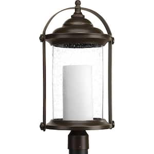 Whitacre Collection 1-Light Integrated LED Outdoor Antique Bronze Post Light