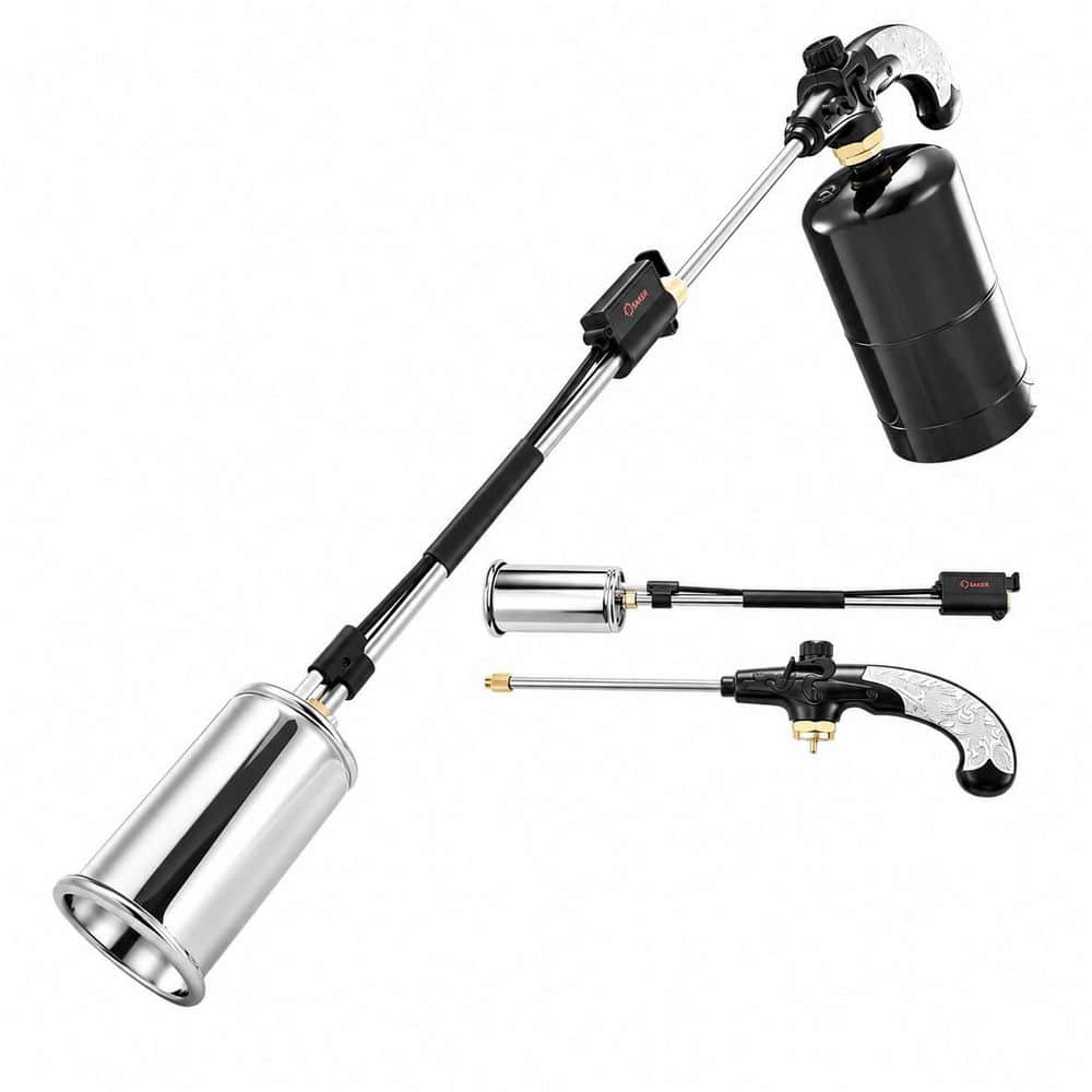 Propane Torch Weed Burner 45,000 BTU Flame Thrower with 30 Inch Curved Handle Comfort Grip for Ice Melting price history on PriceWatchPro