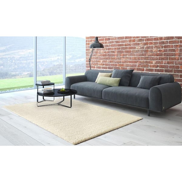 Shaggy Cream 2 ft. x 7 ft. Runner Rug
