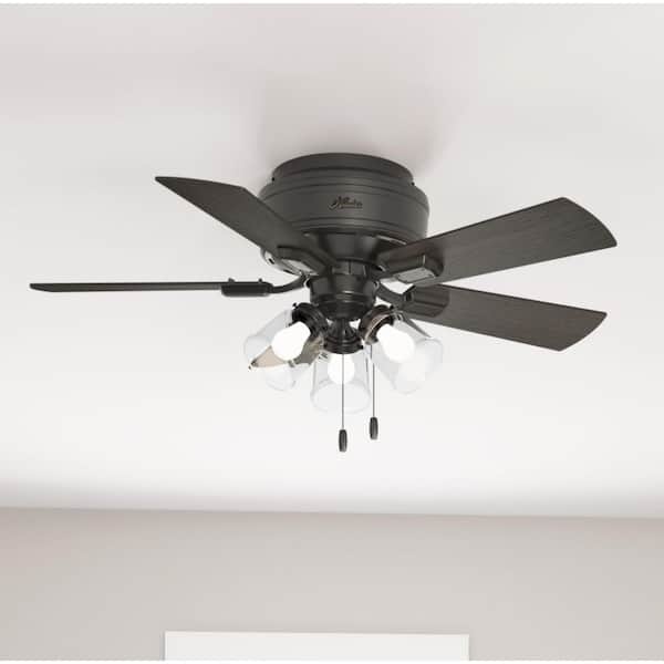 Crestfield 52 in. LED Indoor Low Profile Noble Bronze Ceiling Fan with 3-Light Kit