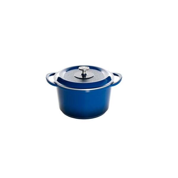 Nordic Ware Pro Cast Traditions Enameled Cast 6.5 qt. Dutch Oven with Cover - Midnight Blue