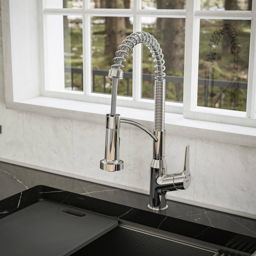 Chrome Pull-Down Touchless Kitchen Faucet with Spray