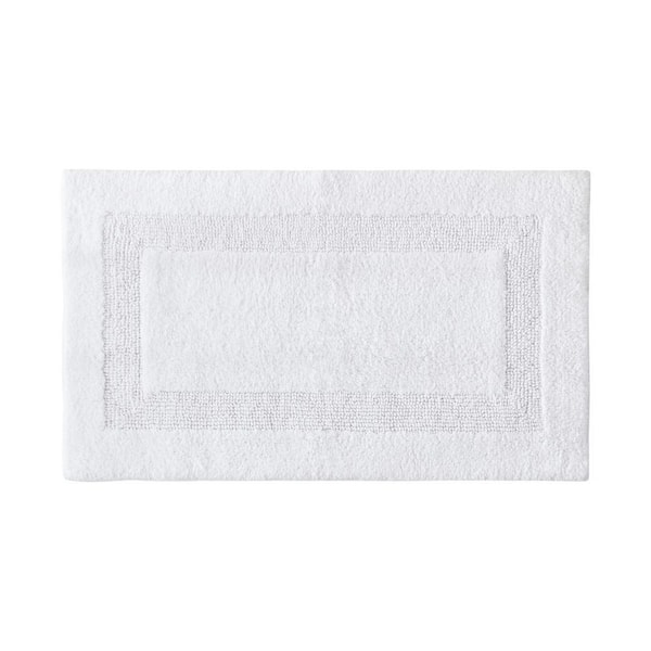 21 in. x 34 in. Long Branch Reversible White Solid Cotton Rug