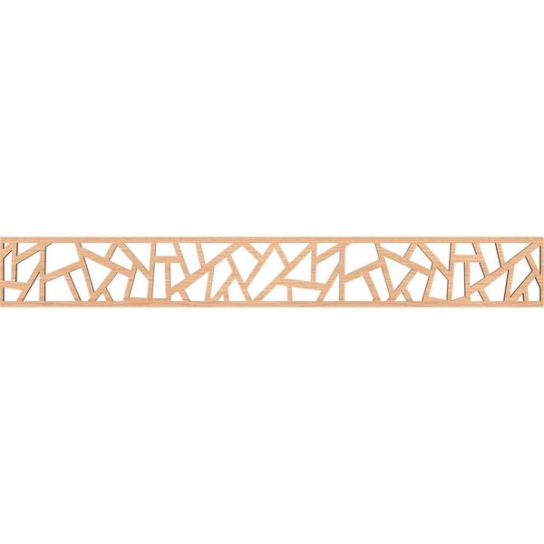 Ekena Millwork Harrisburg Fretwork 0.25 in. D x 46.5 in. W x 6 in. L Hickory Wood Panel Moulding