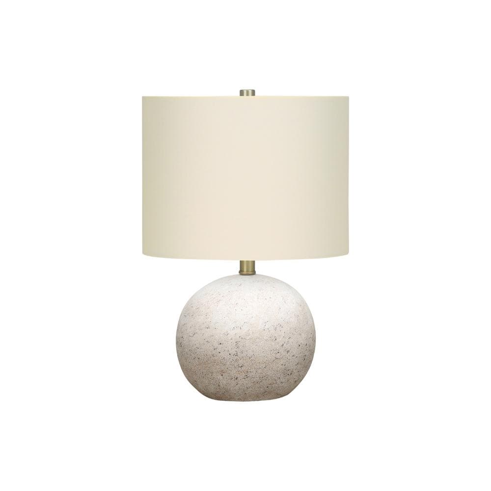 19.5 in.H White Concrete Base Globe Bedside Table Lamp w/ White Fabric Shade, No Bulbs Included price history on PriceWatchPro