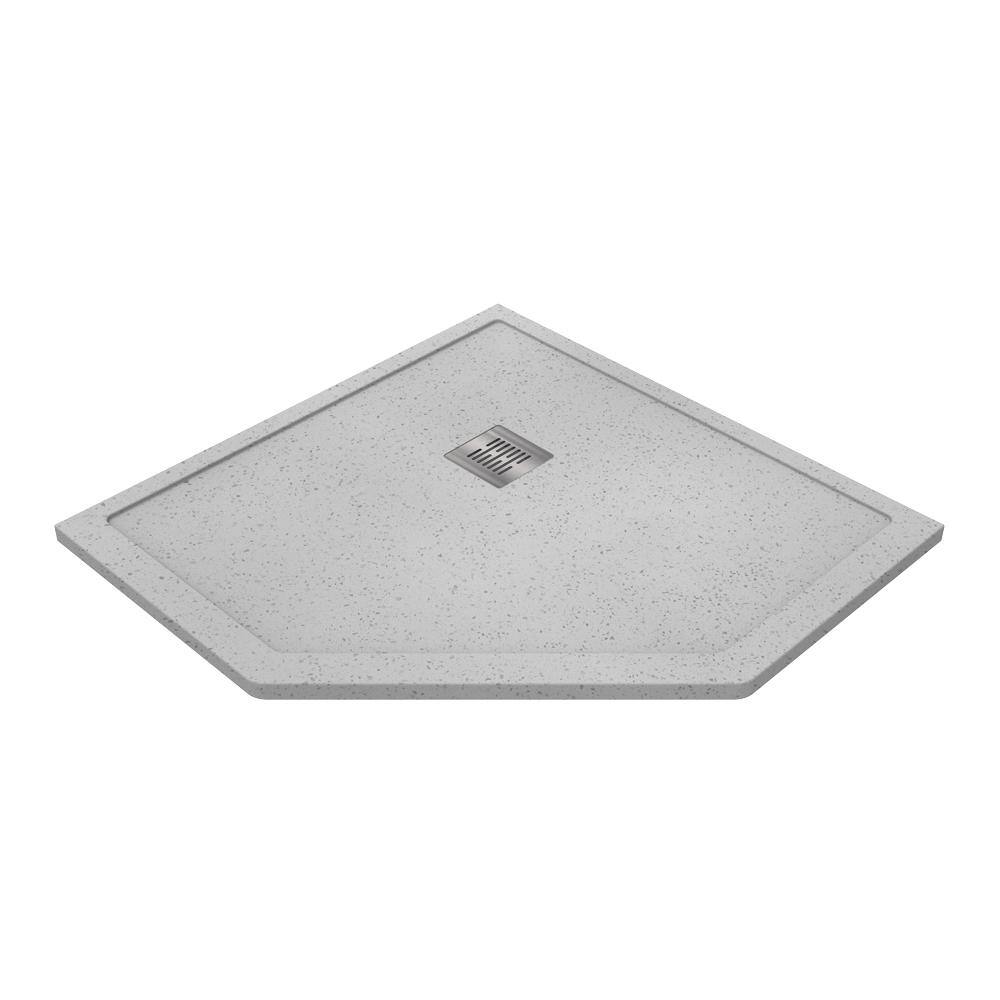 CASTICO Neo Angle 36 in. L x 36 in. W x 1.125 in. H Alcove Composite