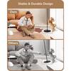 EDISHINE 63 in. Traditional Black and Golden Standard 1-Light Floor Lamp for Living Room with Beige Drum Shade HLFL09C