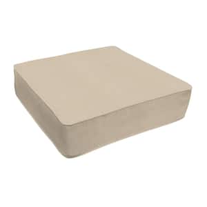 Outdoor Deep Seating Lounge Seat Cushion Textured Solid Almond