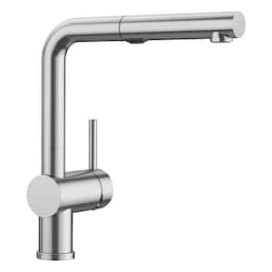 Linus Single-Handle Pull Out Sprayer Kitchen Faucet in Stainless