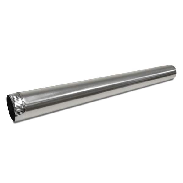 Master Flow 4 in. x 5 ft. Round Metal Duct Pipe CP4X60 - The Home
