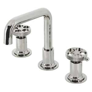 Webb 8 in. Widespread Double Handle Bathroom Faucet in Polished Nickel