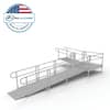 Ez Access Pathway Ft L Shaped Aluminum Wheelchair Ramp Kit With Solid Surface Tread Line