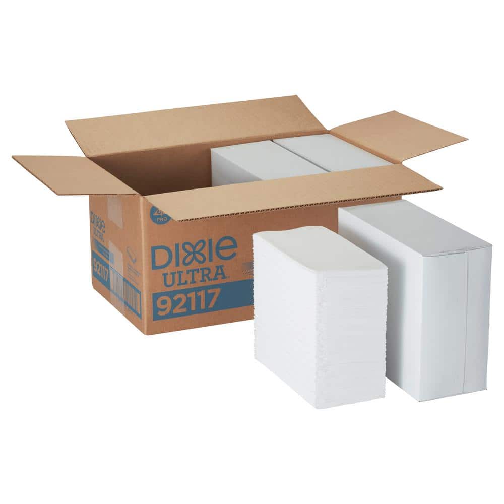 1/8-Fold Dinner Napkins, 2-Ply, 15 in. x 17 in., White, 300/Pack, 10  Packs/Carton