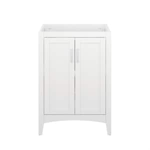 Tilton 24 in W x 21.5 in D x 34.2 in H Folding Bath Vanity Cabinet without Top in White Finish