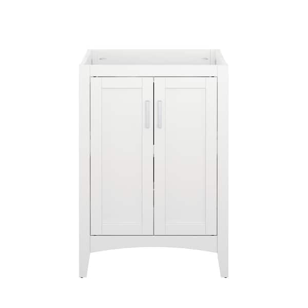 Tilton 24 in W x 21.5 in D x 34.2 in H Folding Bath Vanity Cabinet without Top in White Finish