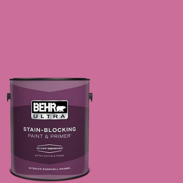 BEHR ULTRA 1 gal. #100B-6 Fuchsia Kiss Extra Durable Eggshell Enamel Interior Paint & Primer