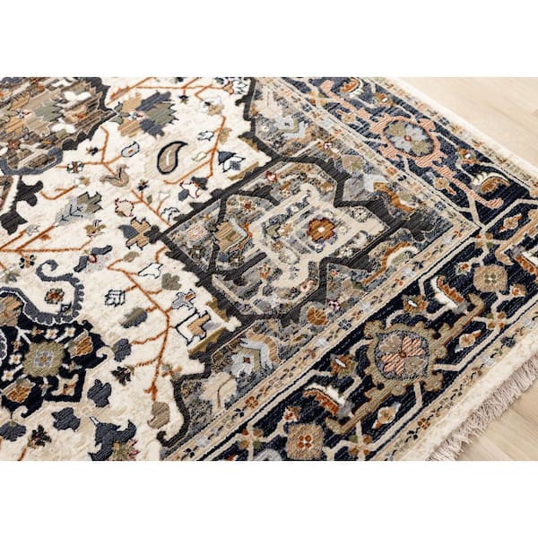 Jovira Collections 5 ft. x 8 ft. Grey Classic Indoor Area Rug