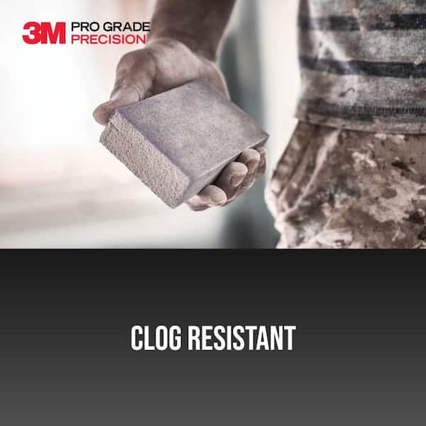 3M - Pro Grade Precision 2 1/2 in. x 4-1/2 in. x 1 in. 120-Grit Medium Block Sanding Sponge (2-Pack)