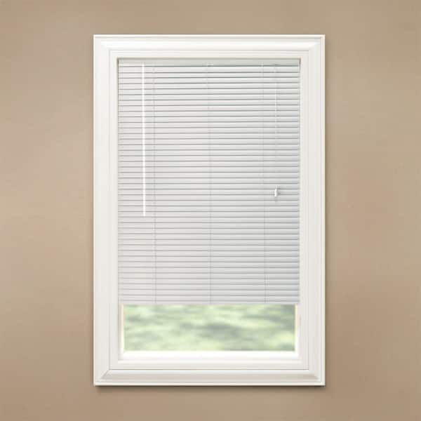 Hampton Bay White 1-3/8 in. Room Darkening Vinyl Mini Blind - 41 in. W x 48 in. L (Actual Size 40.5 in. W x 48 in. L)