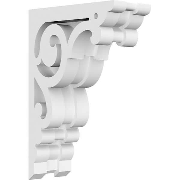 Ekena Millwork 1-7/8 in. x 6 in. x 4 in. PVC Hurley Corbel