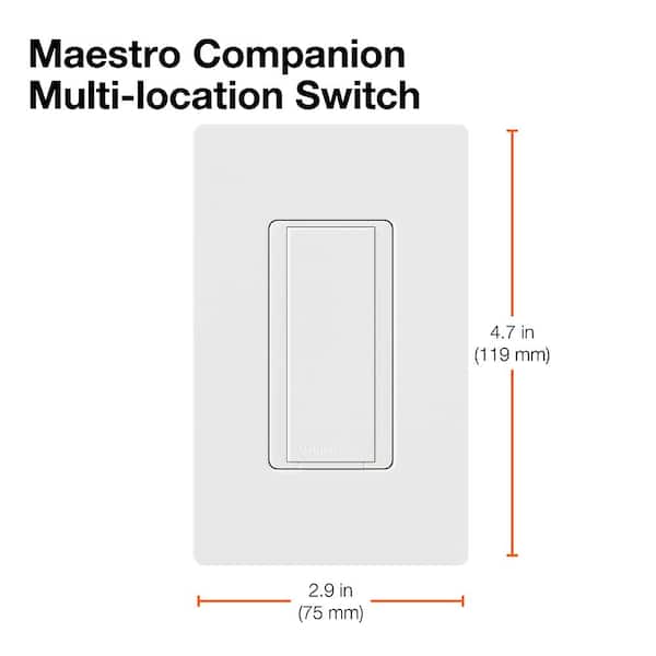 Maestro 8-Amp Multi-Location Companion Switch - White Maestro 8-Amp Multi-Location Companion Switch - White