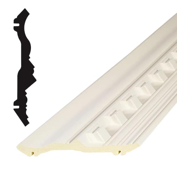 Focal Point 1-1/8 in. x 5-7/8 in. x 96 in. Primed Polyurethane Colonial Dentil Crown Moulding