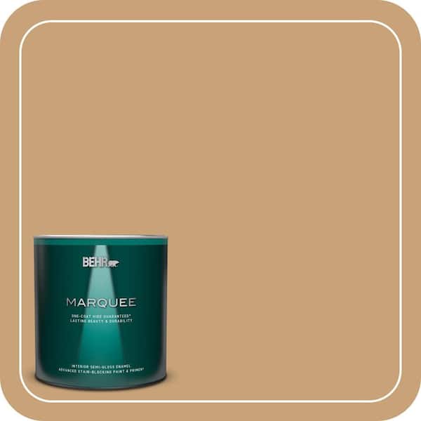 BEHR MARQUEE 1 qt. #BXC-70 Fresh Sawdust Semi-Gloss Enamel Interior Paint & Primer
