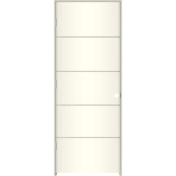 JELD-WEN 32 in. x 80 in. Right-Hand Solid Core Frost Composite Single Prehung Interior Door