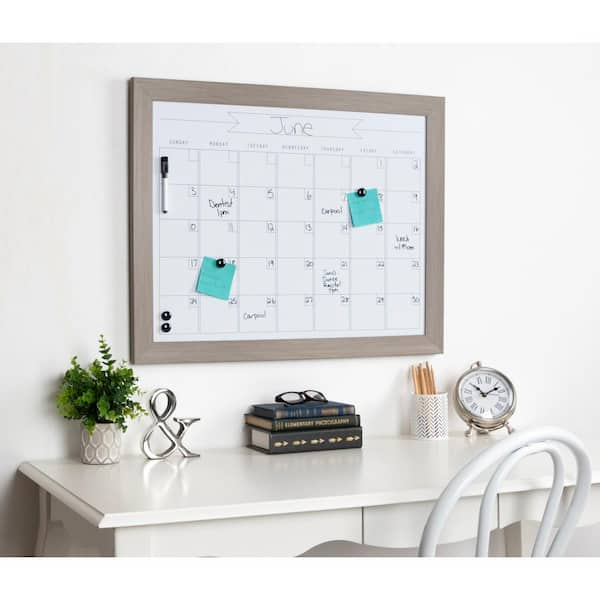 DesignOvation Beatrice Monthly Dry Erase Calendar Memo Board