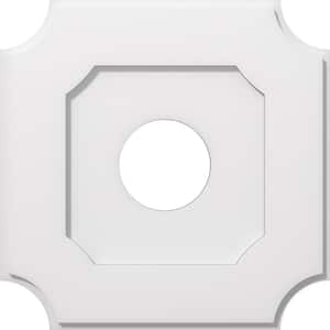 18 in. O.D. x 5 in. I.D. x 1 in. P Locke Architectural Grade PVC Contemporary Ceiling Medallion