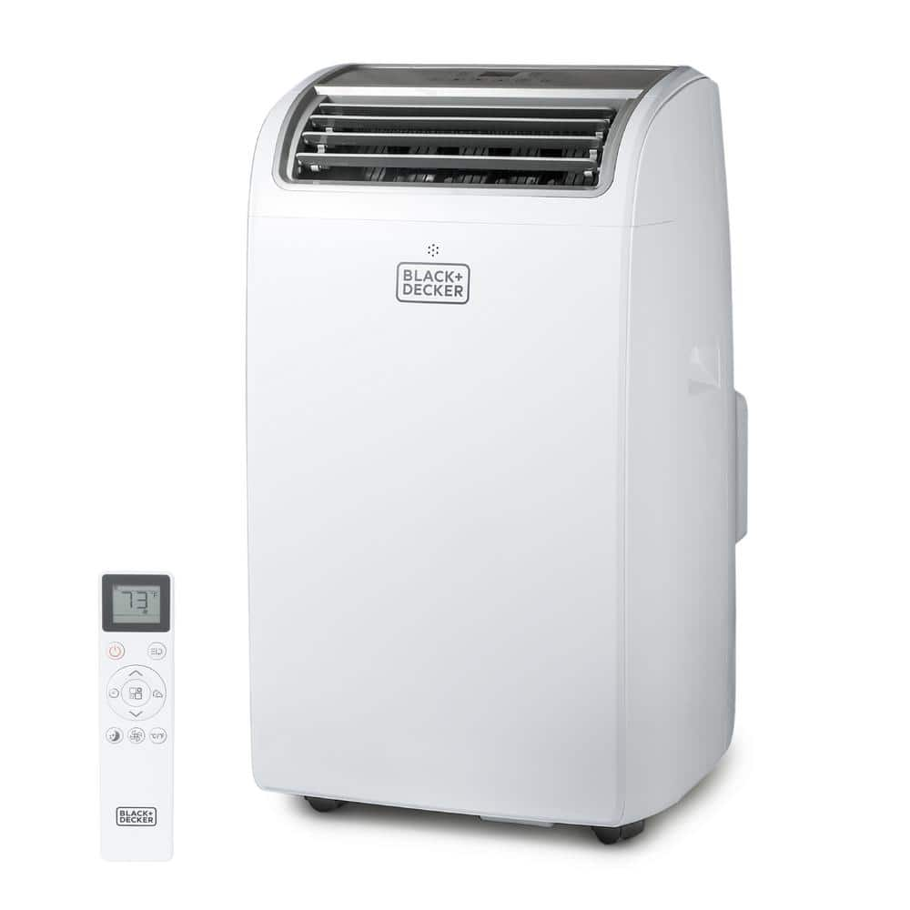 8150 BTU (DOE) Portable Air Conditioner Cools 550 sq. ft. with Heater with Dehumidifier with Remote in White -  BLACK+DECKER, BPT08HWTB