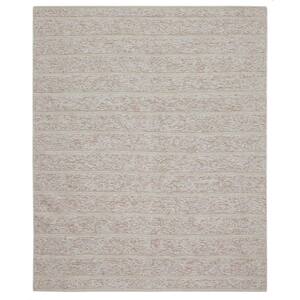Ivory 8 ft. x 10 ft. Rectangle Solid Color Polyester Area Rug