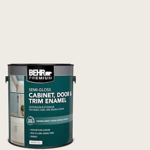 1 gal. #PPU7-12 Silky White Semi-Gloss Enamel Interior/Exterior Cabinet, Door & Trim Paint