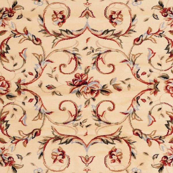 SAFAVIEH Lyndhurst Ivory 5 ft. x 8 ft. Floral Border Area Rug