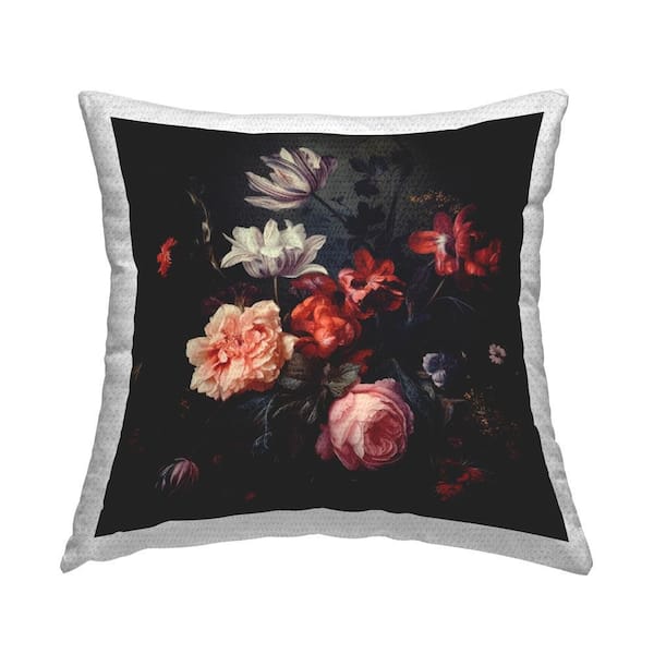 Stupell Industries Victorian Floral Elegance Outdoor Printed Throw Pillow by Lazar Studio