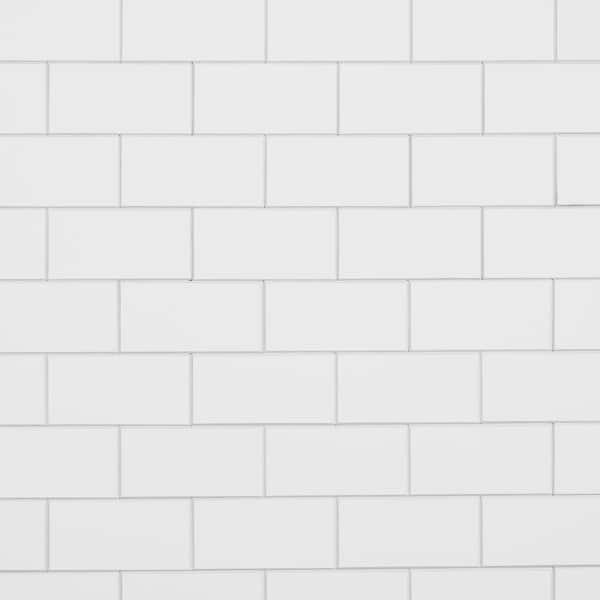 Ivy Hill Tile Luxe Core Subway White 11.81 in. x 11.81 in. SPC Peel and Stick Tile (0.96 Sq. Ft. / Sheet)