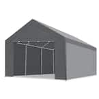 Arrow 12 ft. W x 20 ft. D Enclosure Kit for Carport with Convenient ...