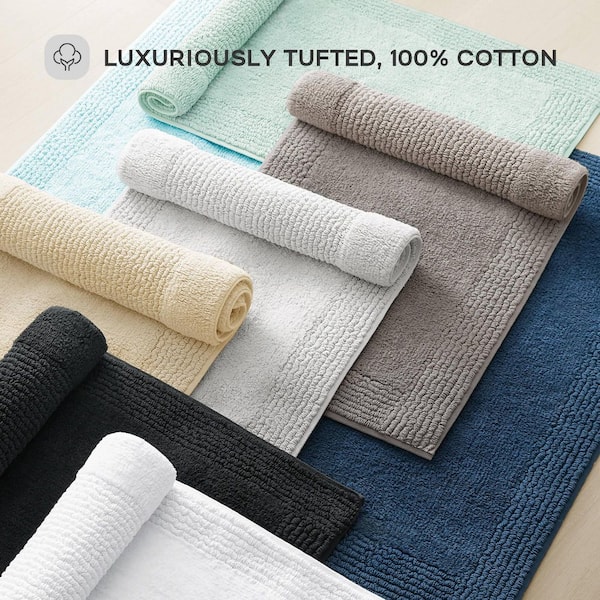Splendor Taupe 24 in. x 72 in. 100% Cotton Tufted 3000 GSM Reversible Bath Rug