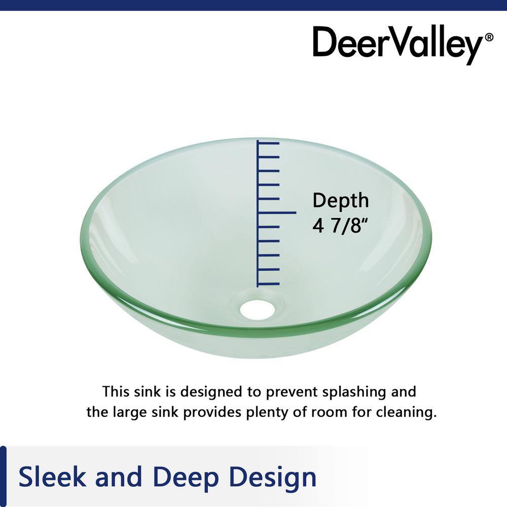 Frosted Glass Circular Above-Counter Vessel Sink
