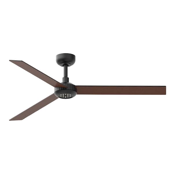 X3 52 in. Coffee Downrod Mount Standard Ceiling Fan with Dimmable LED, Double-Sided Reversible Blade Quiet DC Motor