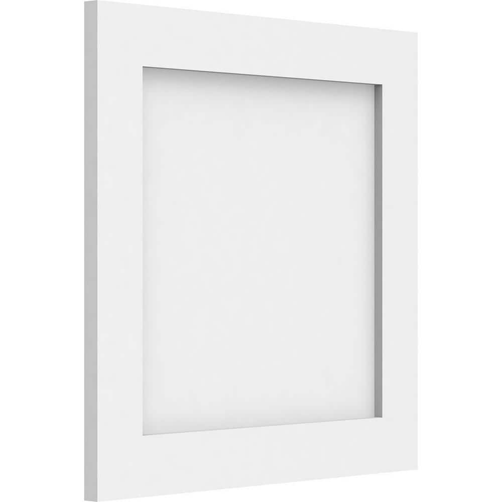 Ekena Millwork 5/8 in. x 16 in. x 16 in. Cornell Flat Panel White PVC ...