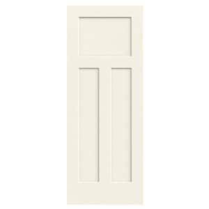 24 in. x 80 in. Craftsman Vanilla Painted Smooth Solid Core Molded Composite MDF Interior Door Slab